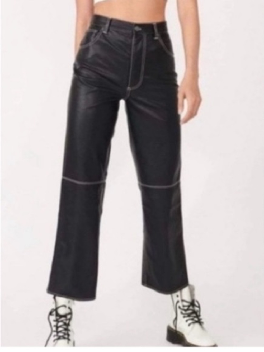 We The Free People “the It Factor” Vegan Leather Pants 12